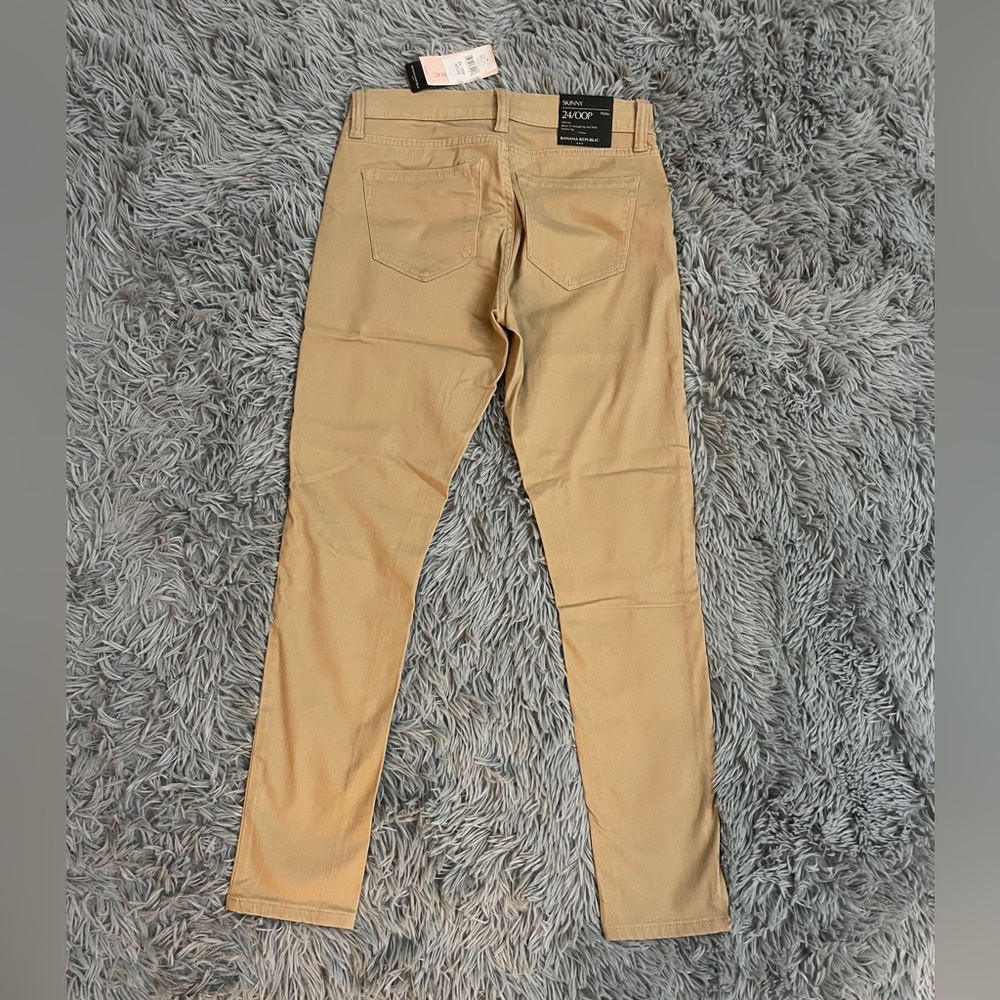 NWT Banana Republic Womens Tan Petite Skinny Khaki Dress Pants - Picture 2 of 12